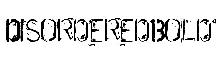 DisorderedBold  les polices de caractères gratuit tlcharger