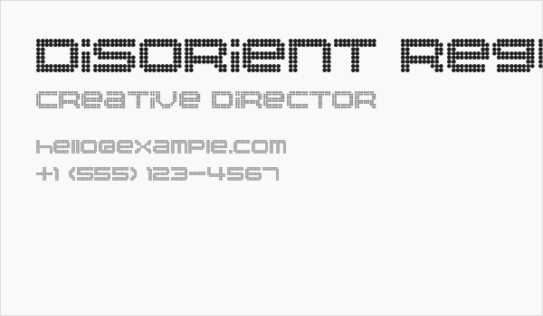 Disorient Regular Business Card