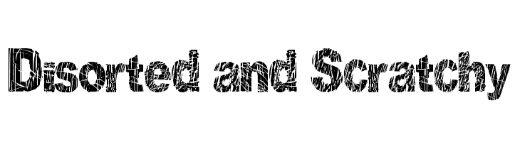 Disorted and Scratchy Font