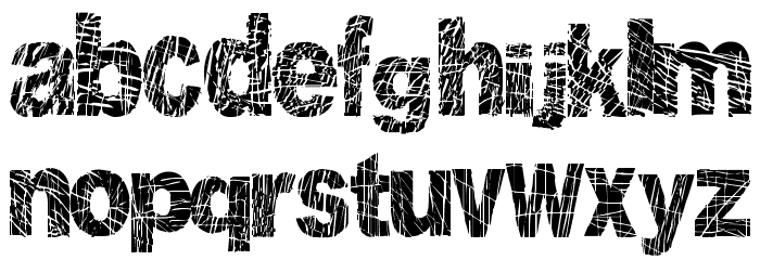 Disorted and Scratchy Font LOWERCASE