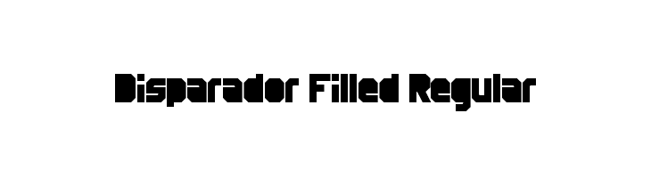Disparador Filled Regular Font