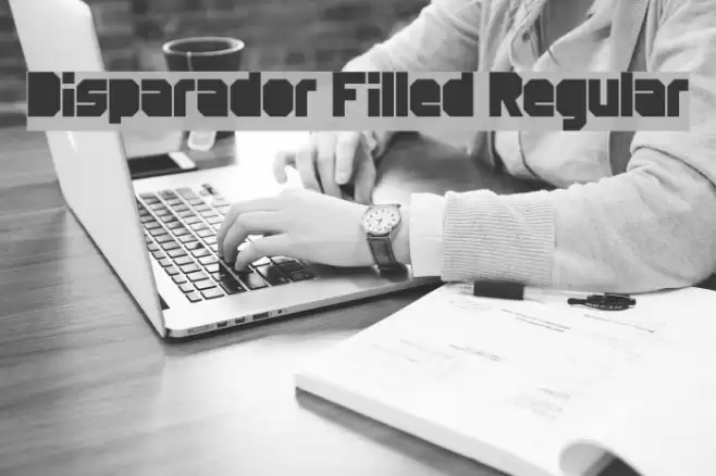 Disparador Filled Regular Font examples