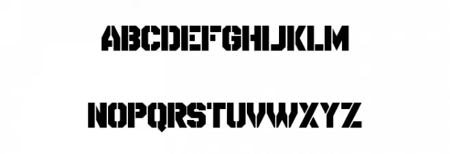 Disparador Stencil Regular Шрифта ВЕРХНИЙ