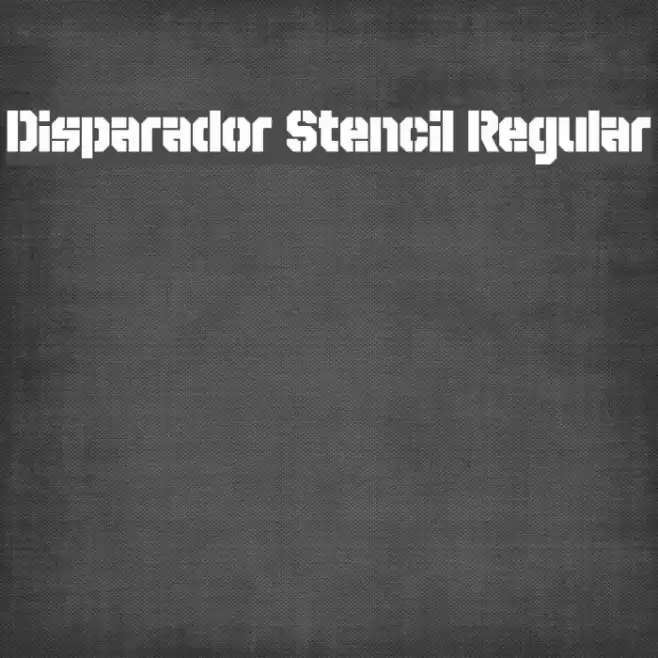 Disparador Stencil Regular Font examples
