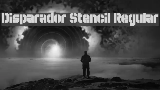 Disparador Stencil Regular Font examples