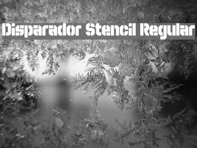 Disparador Stencil Regular Font examples
