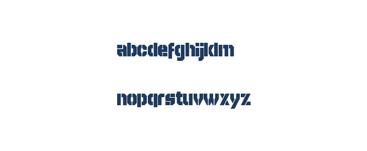 Disparador Stencil Regular Lowercase