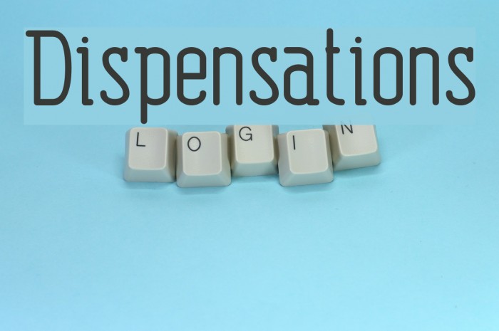 Dispensations Font examples