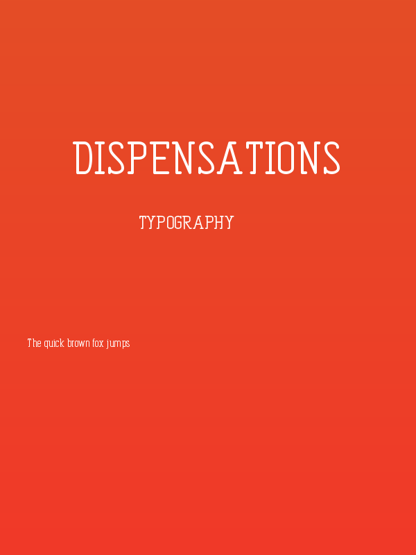 Dispensations Poster