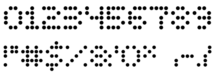 Display Dots Font OTHER CHARS
