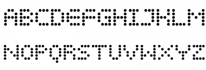 Display Dots Шрифта ВЕРХНИЙ