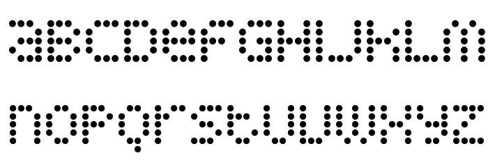 Display Dots Font LOWERCASE