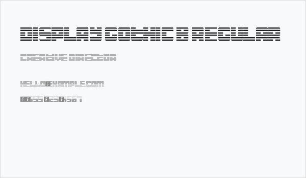 Display Gothic B Regular Business Card