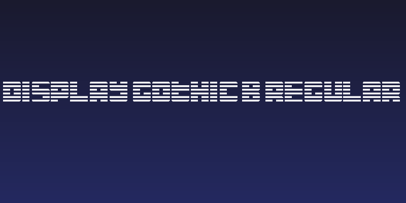 Display Gothic B Regular Social Header
