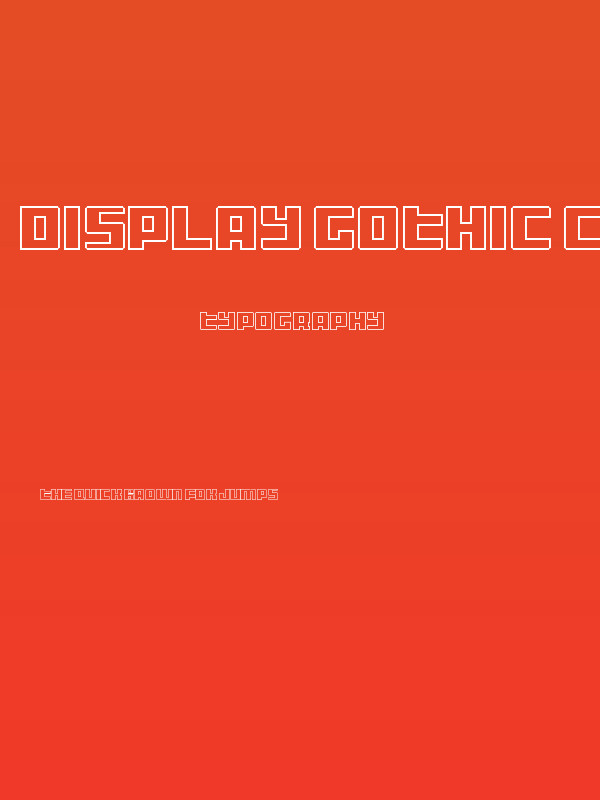 Display Gothic C Regular Poster