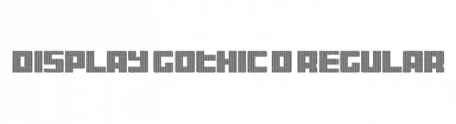 Display Gothic D Regular  لخطوط تنزيل
