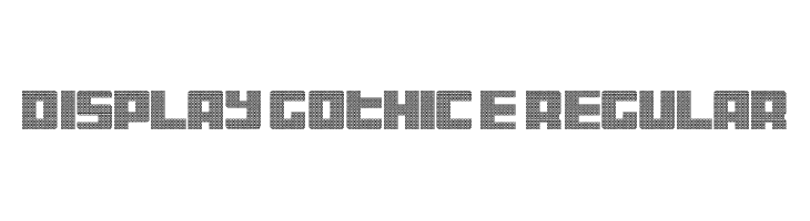 Display Gothic E Regular  フリーフォントのダウンロード