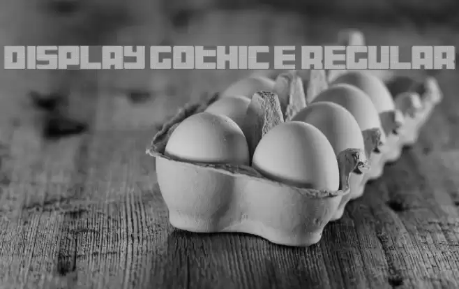 Display Gothic E Regular Font examples