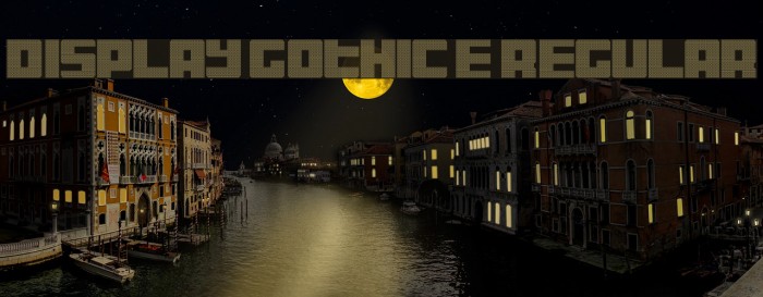 Display Gothic E Regular Example 3