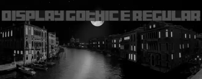 Display Gothic E Regular Font examples