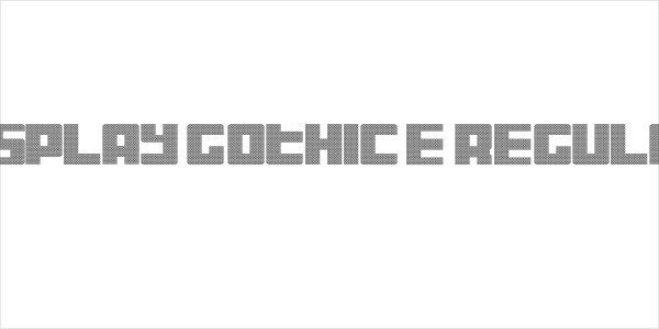 Display Gothic E Regular Logo
