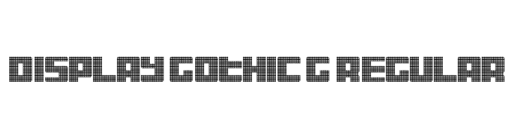 Display Gothic G Regular  フリーフォントのダウンロード