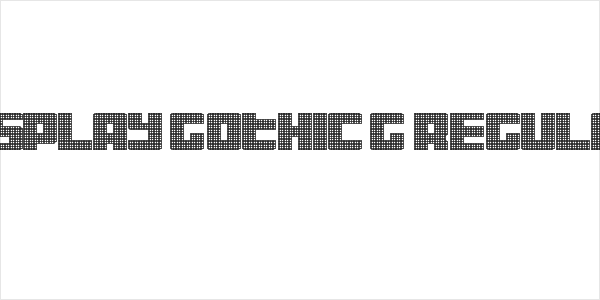 Display Gothic G Regular Logo