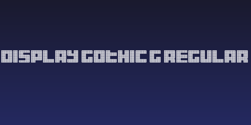 Display Gothic G Regular Social Header