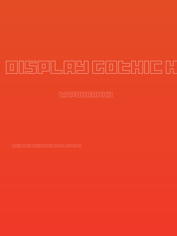 Display Gothic H Regular Poster