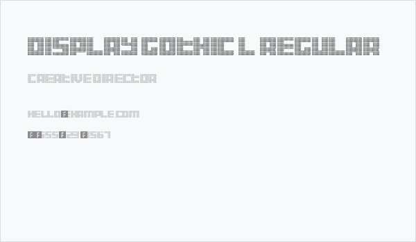 Display Gothic L Regular Business Card