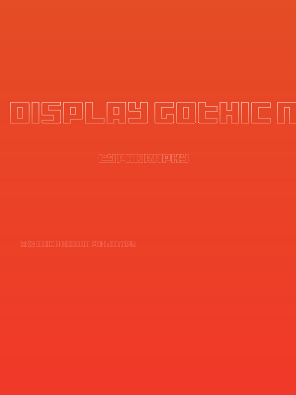 Display Gothic M Regular Poster