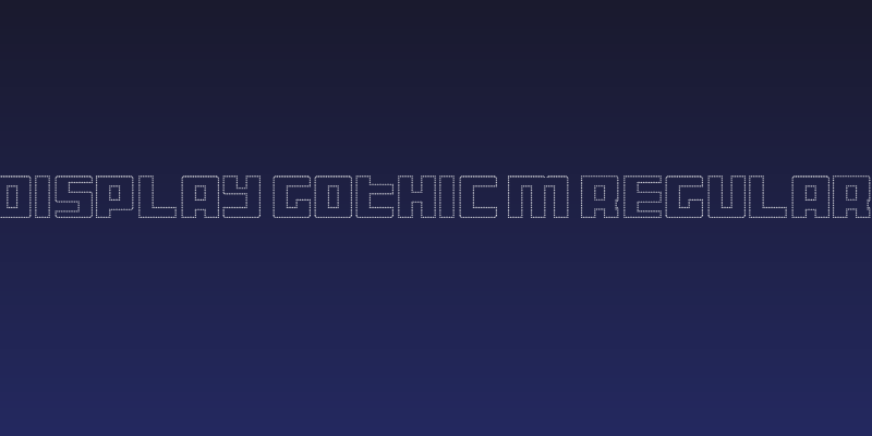 Display Gothic M Regular Social Header