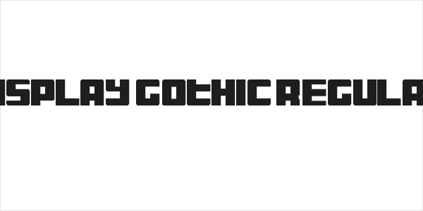 Display Gothic Regular Logo