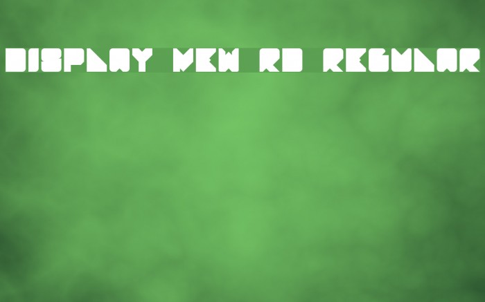 Display new RD Regular Font examples