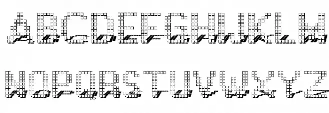 Display3DOTF フォント 大文字
