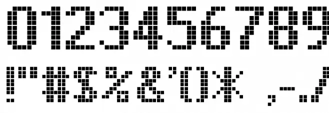 DisplayOTF Font OTHER CHARS