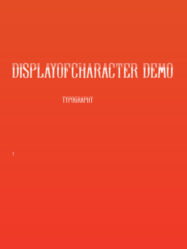 DisplayOfCharacter DEMO Poster