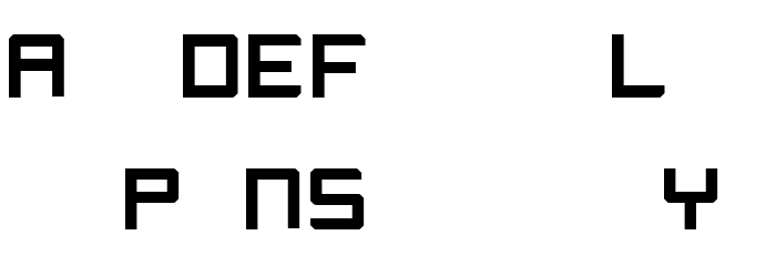 Displayer フォント 小文字