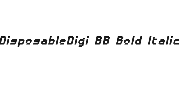 DisposableDigi BB Bold Italic Logo
