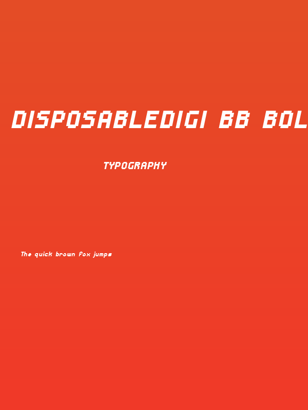 DisposableDigi BB Bold Italic Poster