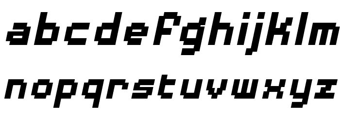 DisposableDigi BB Bold Italic Font LOWERCASE