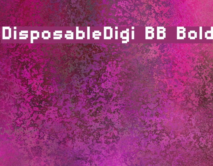 DisposableDigi BB Bold Font examples