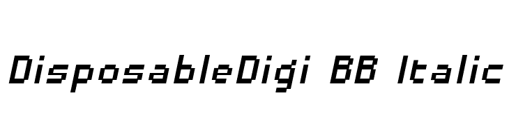 DisposableDigi BB Italic  フリーフォントのダウンロード