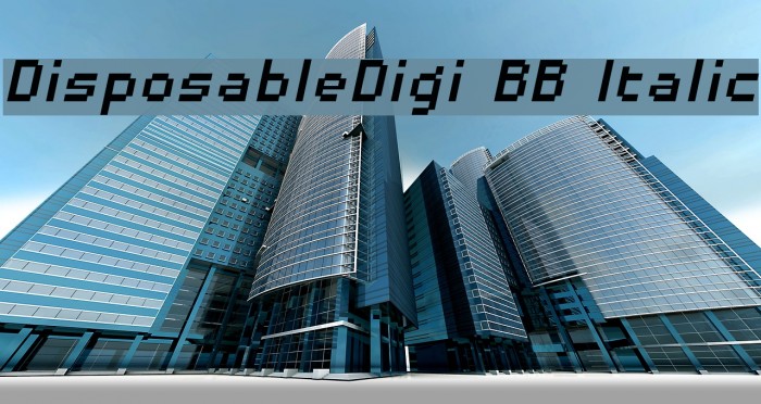 DisposableDigi BB Italic Font examples
