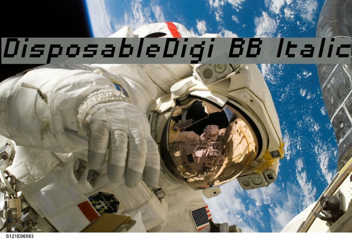 DisposableDigi BB Italic Font examples