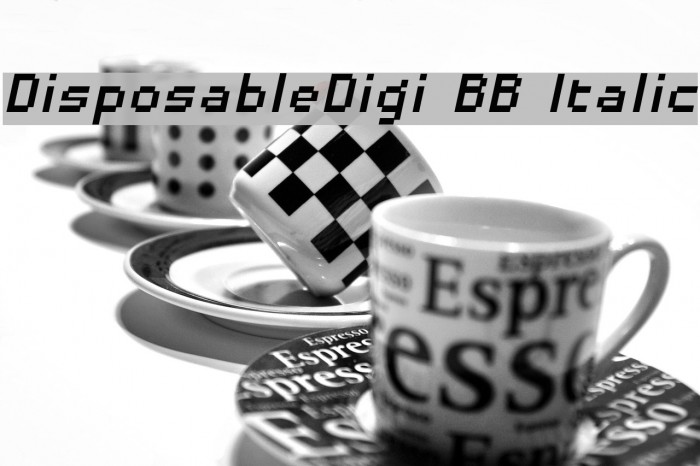 DisposableDigi BB Italic Font examples