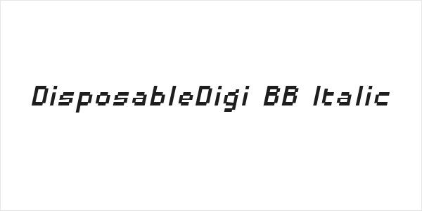 DisposableDigi BB Italic Logo