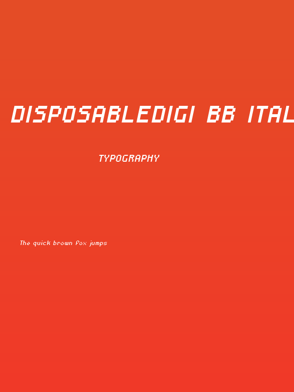 DisposableDigi BB Italic Poster