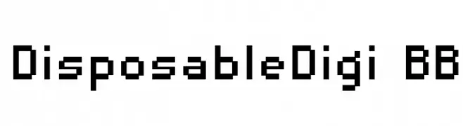 DisposableDigi BB  Descarca Fonturi Gratis