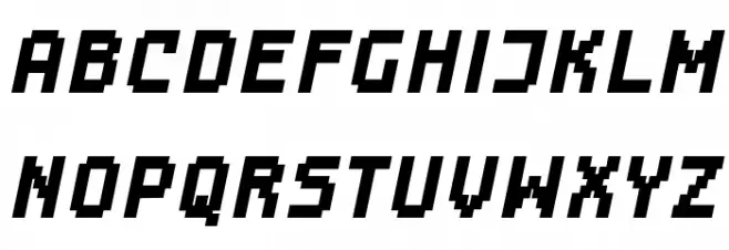 DisposableDigiBB-BoldItalic Schriftart Groß